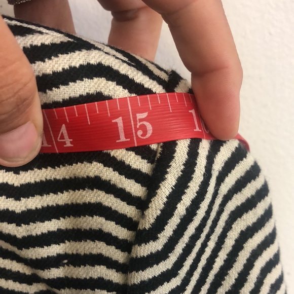 Ben Sherman Black White Striped Pea Coat Size M - Picture 16 of 16